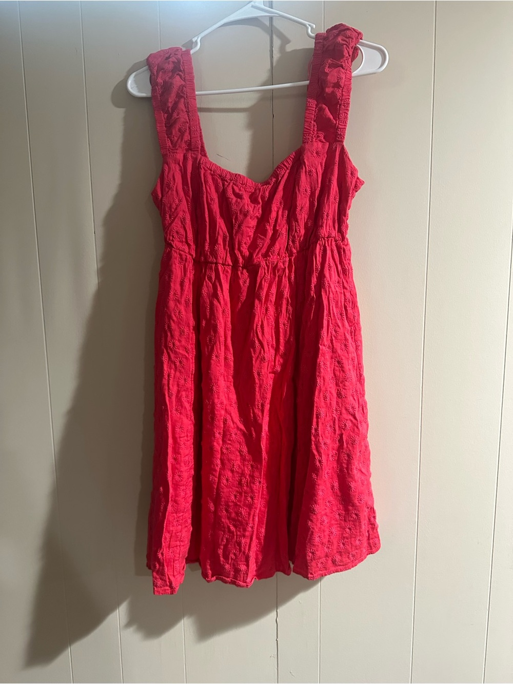 Old Navy Red Mini Dress with Textured Fabric